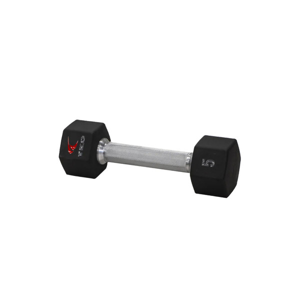 TKO Tri-Grip Urethane Hex Dumbbells - 5 lb