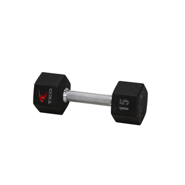TKO Tri-Grip Urethane Hex Dumbbells - 15 lb