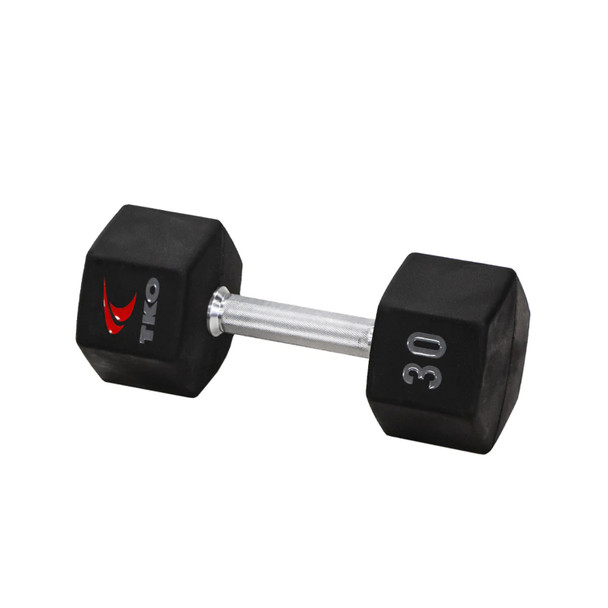 TKO Tri-Grip Urethane Hex Dumbbell - 30 lb