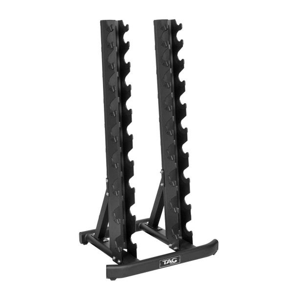 TAG Twin Column Vertical Dumbbell Rack - Angled View