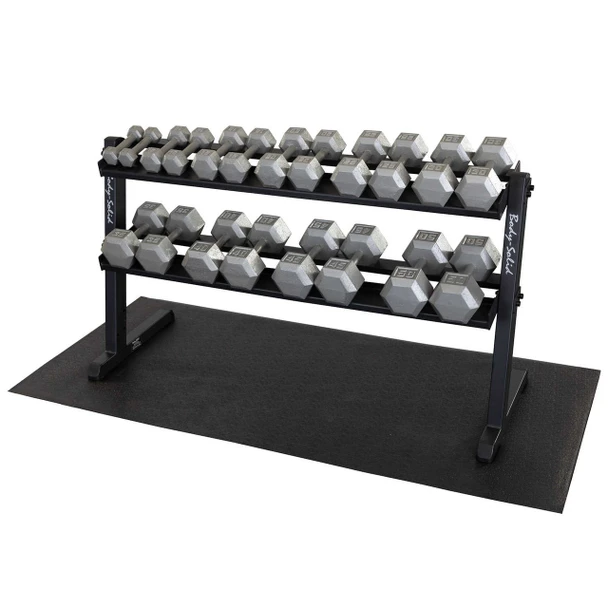 Body-Solid 5-50 lb Hex Dumbbells & Rack
