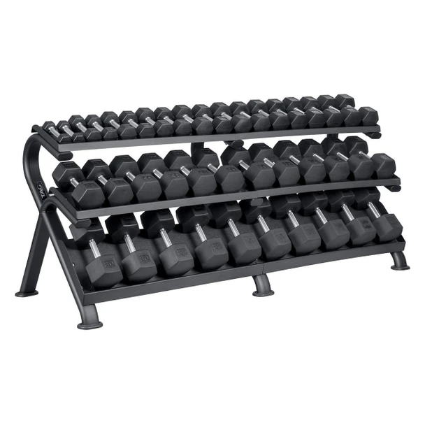 TAG Fitness Twenty-Pair Free Weight Package on Mega Storage Rack