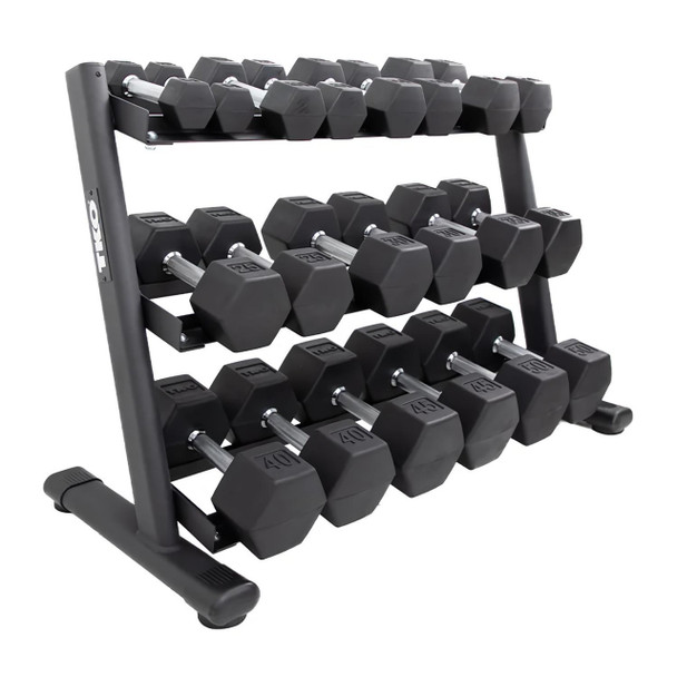 TKO 6230-B 3-Tier Dumbbell Rack w/ Optional Weights