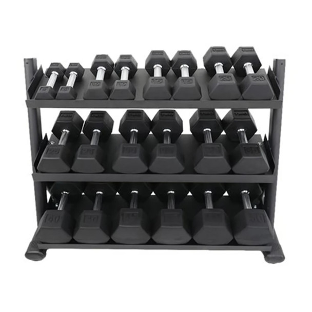 TKO (6235-B) 3-Tier Shelf Dumbbell Rack w/ Optional Dumbbells