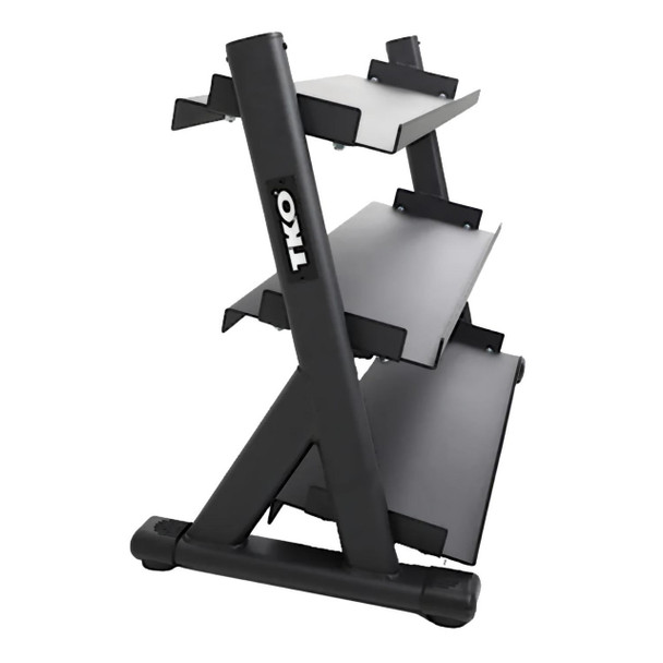 TKO 3-Tier Shelf Dumbbell Rack - Side View