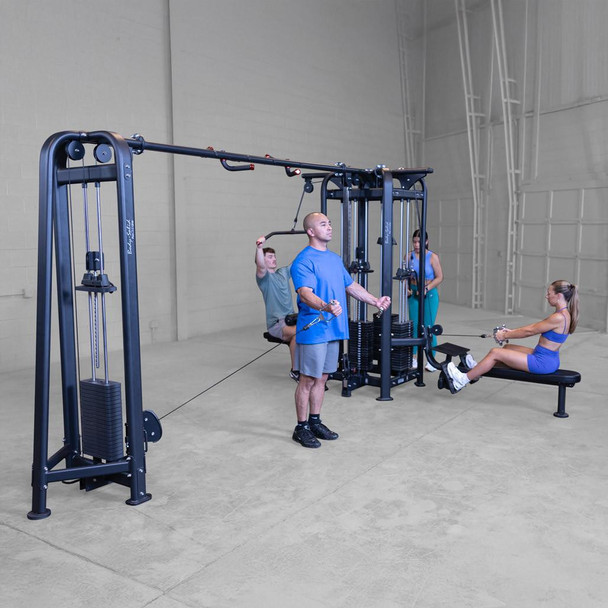 Body-Solid Commercial 5-Stack Jungle Gym - 4 Users Working Out