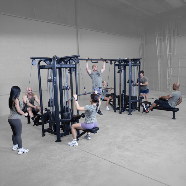 Body-Solid Multi-User Cable Gym During Seven-Person Training