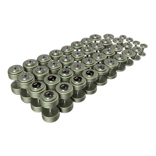 Troy 5-100 lb Gray Free Weight Set with Chrome End Caps
