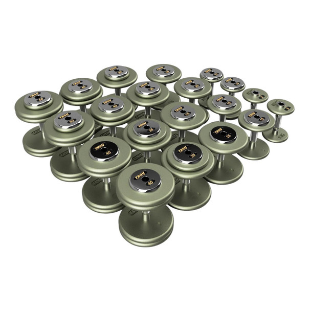 Troy 5-50 lb Gray Pro-Style Dumbbell Set w/ Chrome End Caps