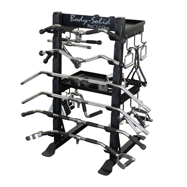 Body-Solid Gym Attachment Organizer with Optional Cable Accessories