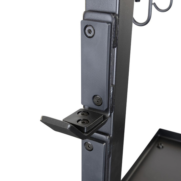 Body-Solid Long-Bar Organizer Showing Composite-Lined J-Hooks