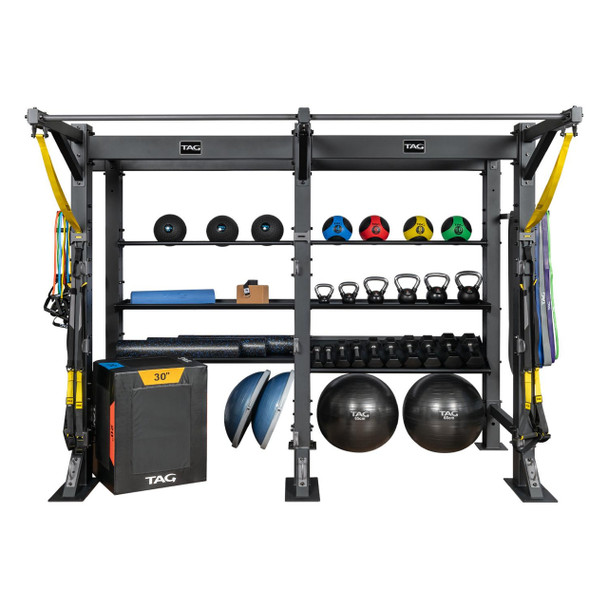 TAG Fitness Double-Bay Workout Hub Loaded with Optional Training Gear