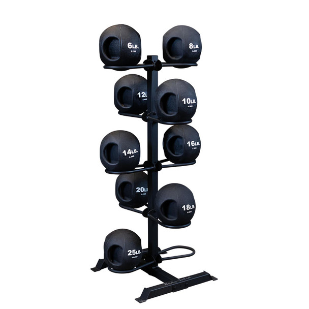 Body-Solid Medicine Ball Rack w/ Optional Dual-Grip Balls