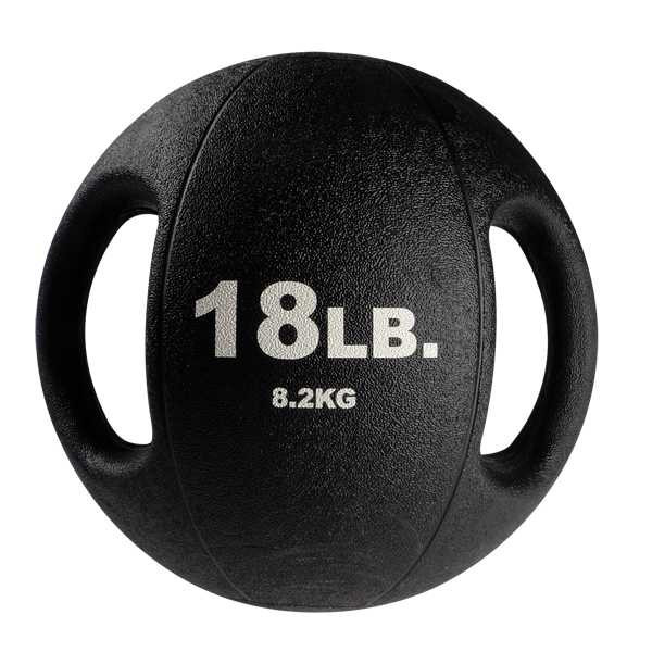Body-Solid 6-25 lb Dual-Grip Med Balls & Rack - 18 lb Ball
