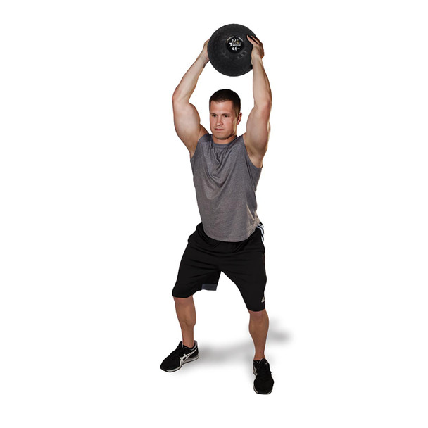 Man Exercising with Body-Solid Tire Tread Slam Ball