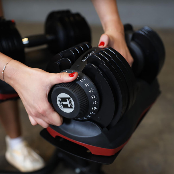 Dial Weight Adjustment on Body-Solid Selectorized Dumbbells