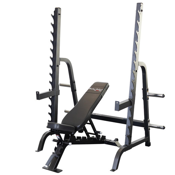Body-Solid (SDIB370) Weight Bench & Rack - Bench in Incline Position