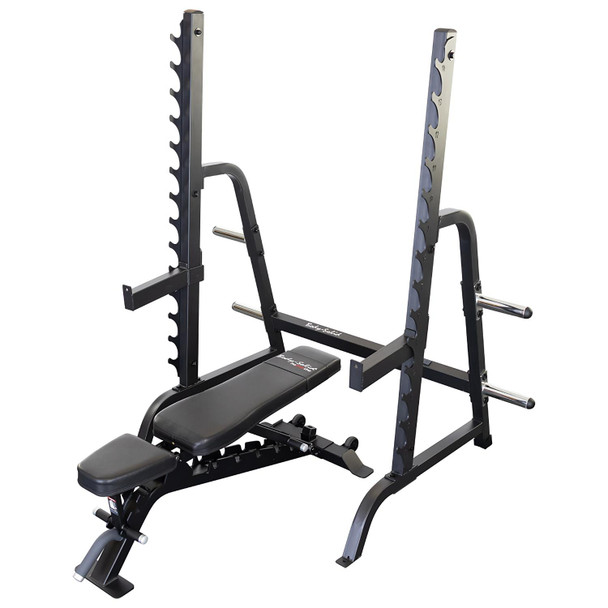 Body-Solid (SDIB370) Weight Bench & Rack - Bench in Flat Positioin