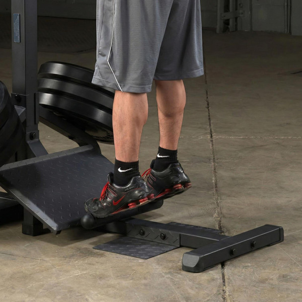 Body-Solid (GSCL360B) Leverage Squat Machine - Calf Raise Exercise