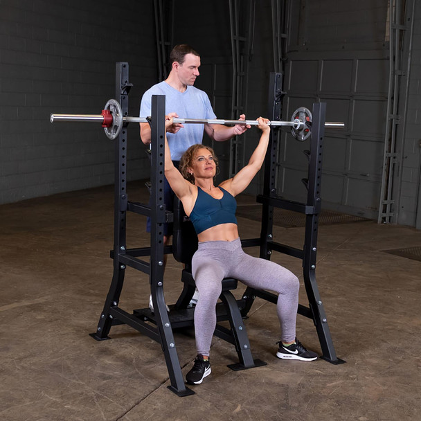 Body-Solid (SOSB250) Olympic Shoulder Press - Shoulder Press Exercise with Spotter