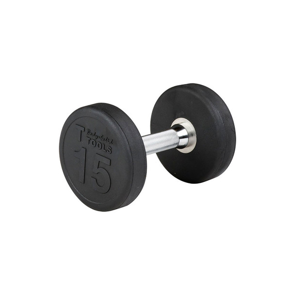 Body-Solid 15 lb Rubber-Encased Dumbbell