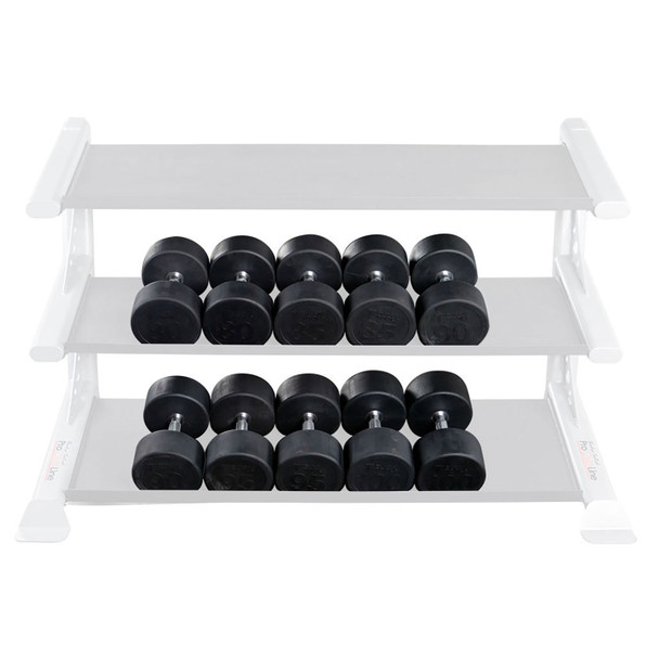 Body-Solid 80-100 lb Round Rubber Dumbbell Set