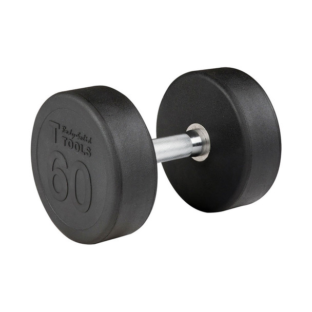 Body-Solid 60 lb Round Rubberized Dumbbell