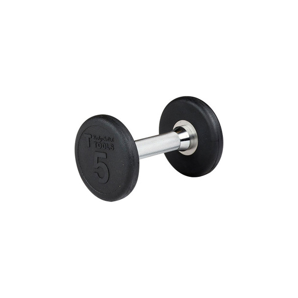 Body-Solid 5 lb Round Rubber Dumbbell