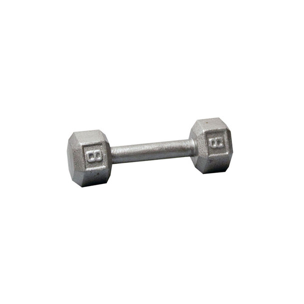 Body-Solid 8 lb Cast Iron Hex Dumbbell