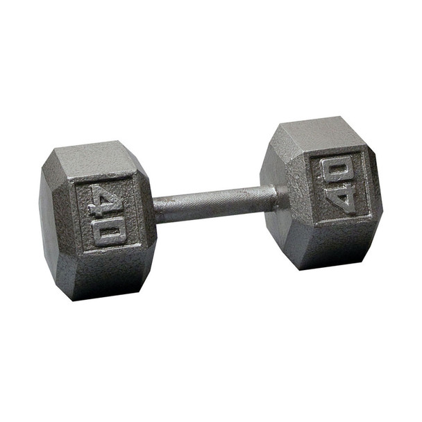 Body-Solid 40 lb Cast Iron Hex Dumbbell
