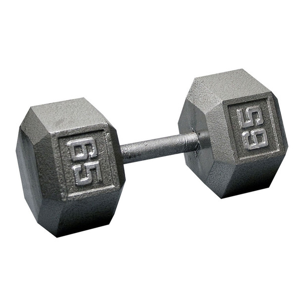 Body-Solid 65 lb Cast Iron Hex Dumbbell