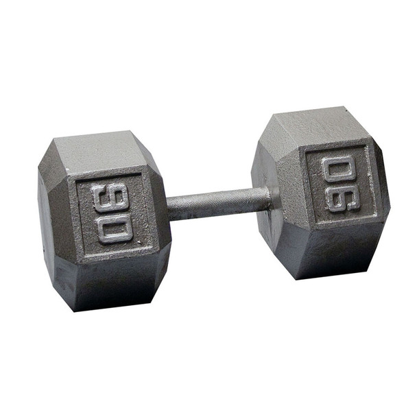 Body-Solid 90 lb Cast Iron Hex Dumbbell