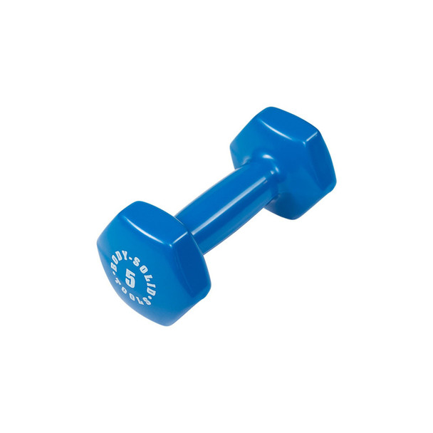 Body-Solid 5 lb Vinyl Dumbbell