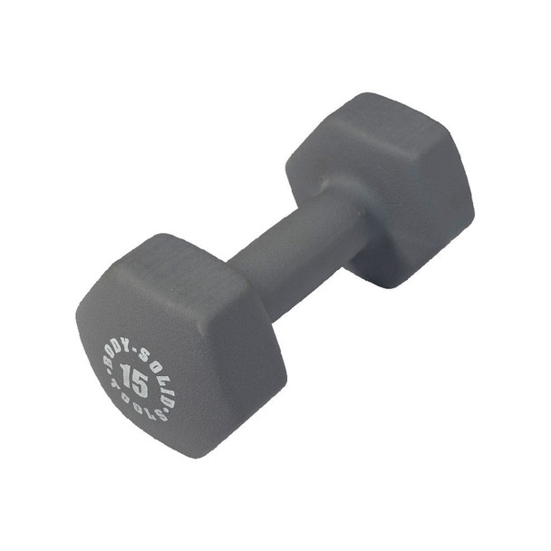 Body-Solid 15 lb Neoprene Dumbbell
