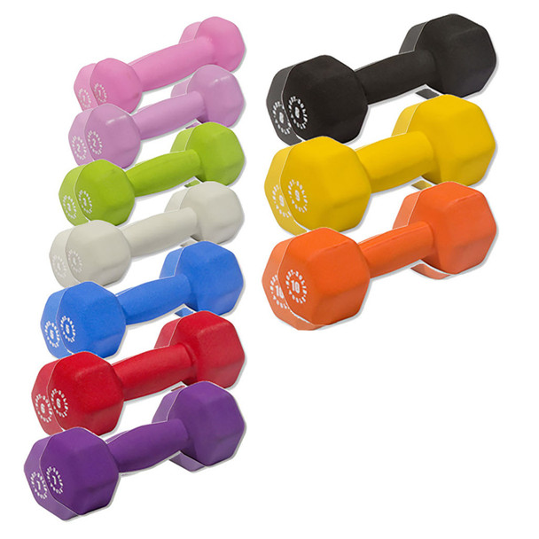 Body-Solid Neoprene Dumbbell Set - 1-10 lbs