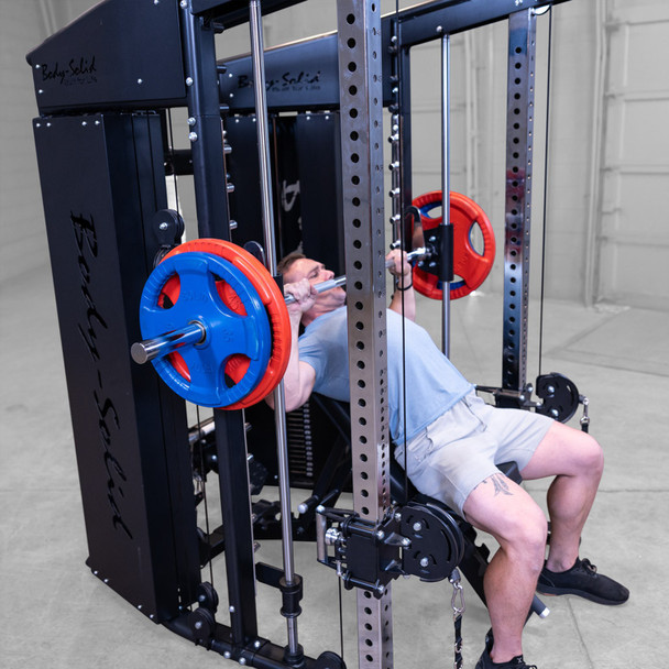 Body-Solid (GSFR100) All-In-One Strength System - Incline Smith Machine Press