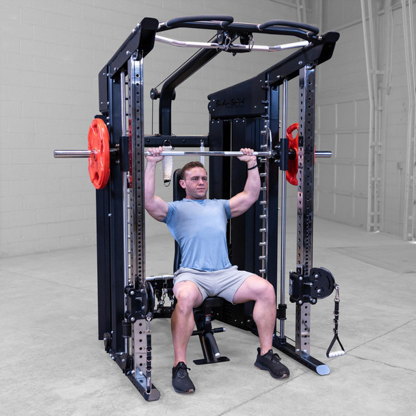 Body-Solid Smith Pressing Station During Seated Shoulder Exercise