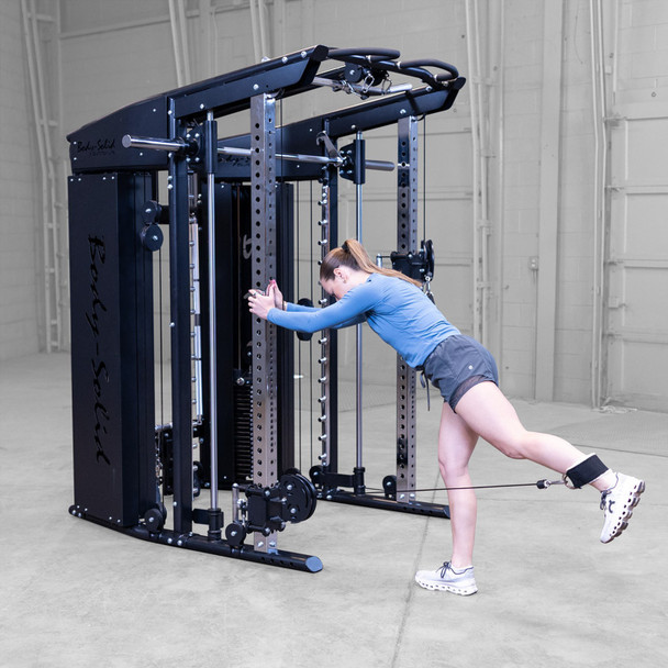 Body-Solid All-In-One Strength Training System - Glute Kick Exercise from Low Pulley