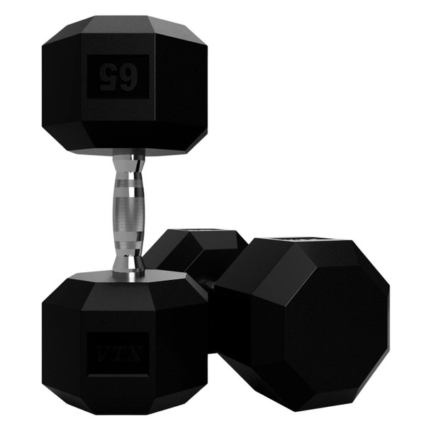 VTX 8-Sided Urethane Dumbbells w/ Chrome Contoured Grips
