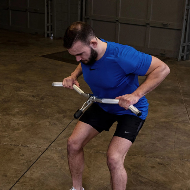 Body-Solid Revolving Aluminum Curl Bar Attachment - Back Row Exercise