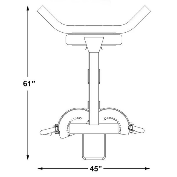 Inflight Fitness (#CT-MFDS) Chest Fly/Rear Delt Machine Dimensions