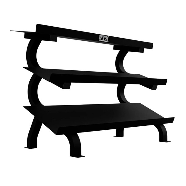 Troy VTX (GTDR-3) 3-Tier Dumbbell Rack - Angled View