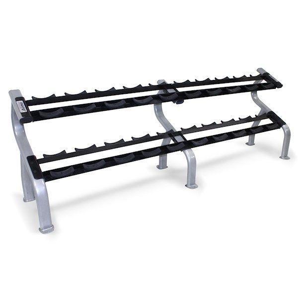 Troy 2-Tier Dumbbell Rack with Silver Frame