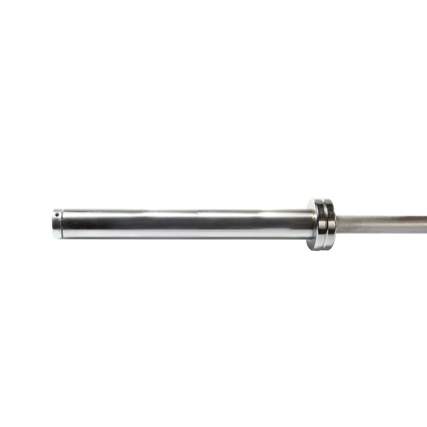 York Barbell (32113) 7' Chrome Olympic Bar - Sleeve Close View