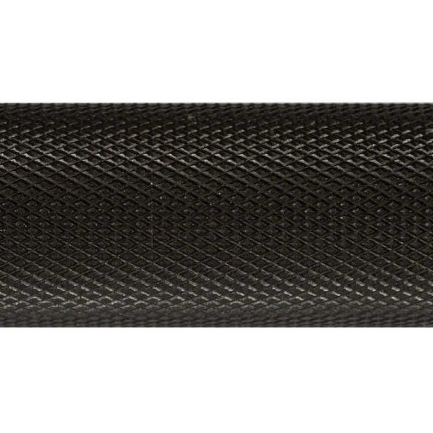 York Barbell (32121) 7' Black Oxide Olympic Bar - Knurl Pattern Close View