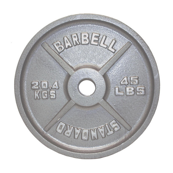 Troy USA Sports 45 lb Gray Cast Iron Olympic Plate