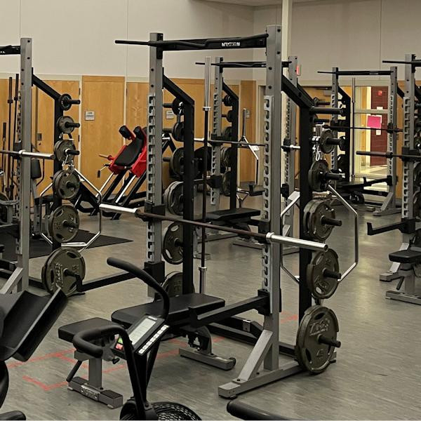 York Half Rack in School Weight Room
