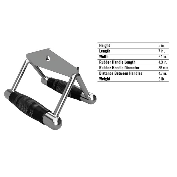 Troy Chinning Triangle Attachment w/ Rubber Grips - GCT-R - Dimensions & Specifications