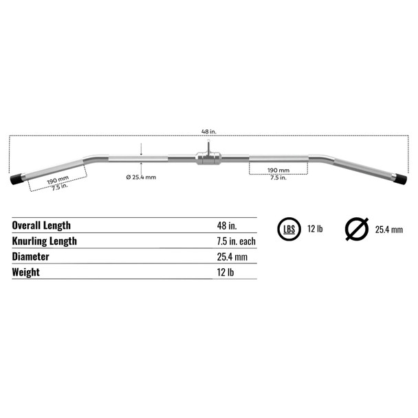 Troy USA Sports 48" Lat Pulldown Attachment - Dimensions & Specifications