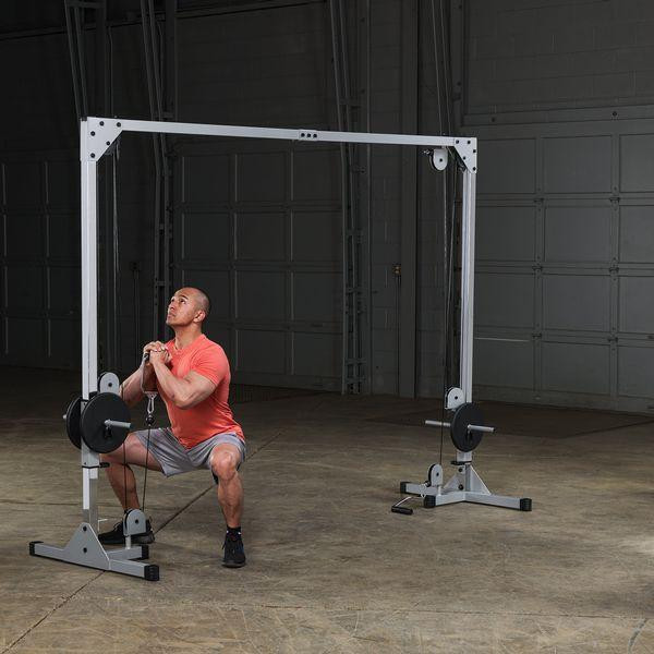 Squat Exercise on Body-Solid Home Cable Workout Machine